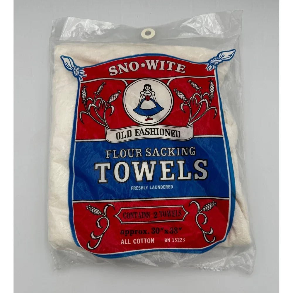 Vintage Sno-Wite Flour Sacking Towels New Old Stock 30x38